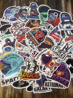 5for$10 Vibrant Space Astronaut 50 Pack Stickers Great for Classroom